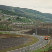 Garden Festival Wales Construction,view South towards Cwm.