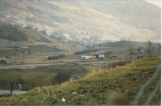 View South to Cwm from Construction Site of Garden Festival Wales.