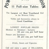 Powell's Billiard Saloon,Lucania