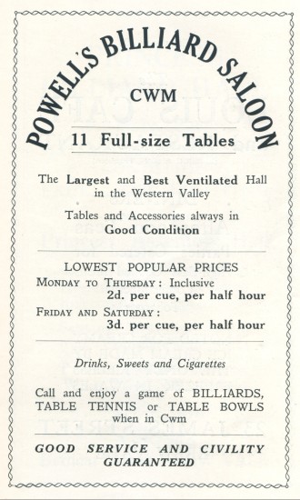 Powell's Billiard Saloon,Lucania