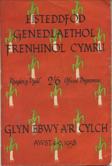 The Royal National Eisteddfod of Wales held in Ebbw Vale,August 4 to 9,1958.