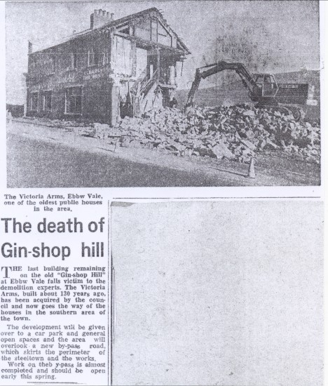 Demolition of The Victoria Hotel,Gin Shop