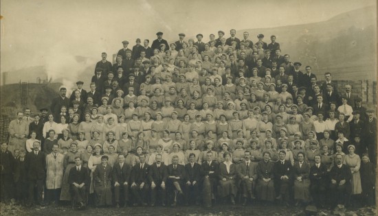Munitions Workers at Ebbw Vale Steelworks during World War 1.