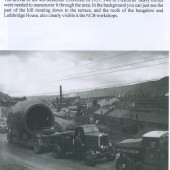 New Bessemer Converter being delivered for The Ebbw Vale Steelworks. View is North East