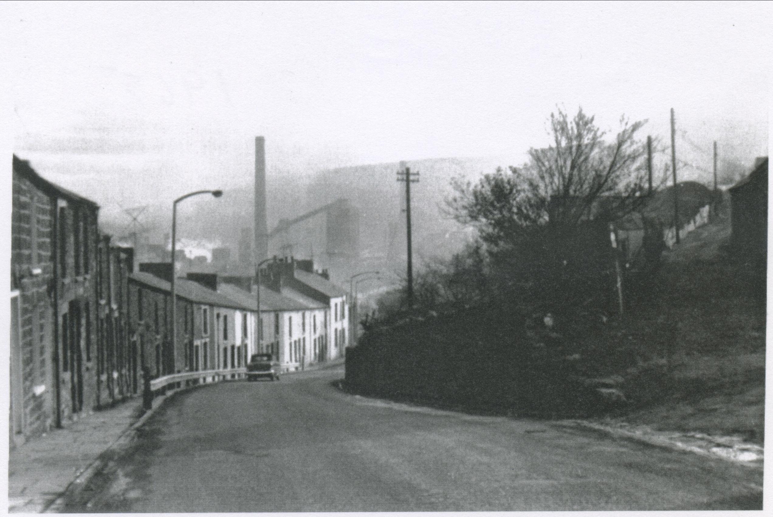 View South of Victoria Road(Gin Shop Hill) with Ebbw Vale Steelworks