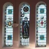 Stained Glass Window and Roll of Honour at Castle Street Congregational Church, Tredegar