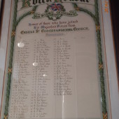 Stained Glass Window and Roll of Honour at Castle Street Congregational Church, Tredegar