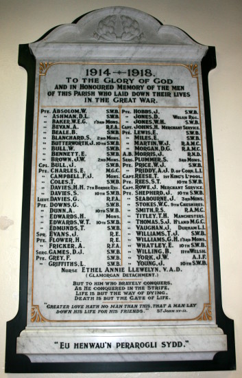 WWI Plaque