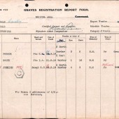 CWGC Graves Registration Report - Page 1