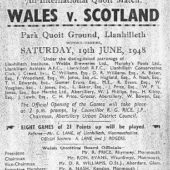 Quoits: Wales v Scotland 1948