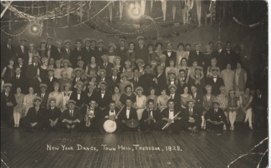 New Year Dance Town Hall TREDEGAR 1928 New Year Dance Town Hall TREDEGAR 1928