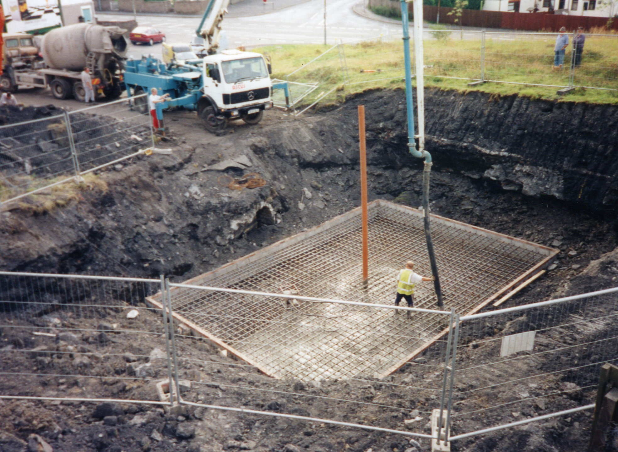 Capping of the Engine Pit Sirhowy Tredegar Construction, Male, Photo